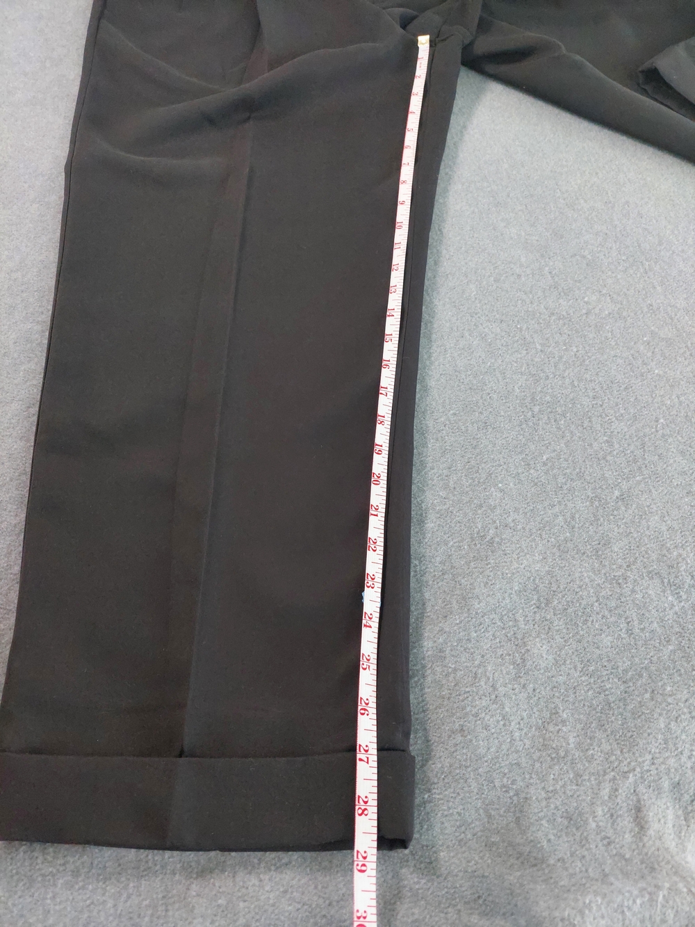 NWT Savane Comfort Plus Pleated Dress Pants Black Microfiber 36x29 Cuffed - Picture 4 of 13
